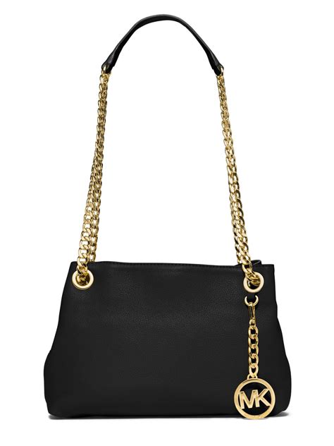 michael kors chain shoulder bag black|Michael Kors shoulder crossbody bag.